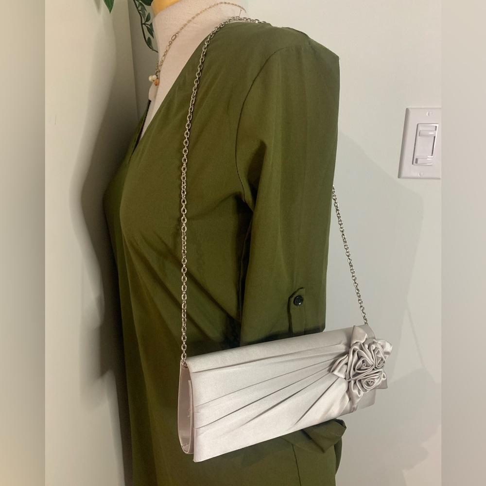 Silver chain purse